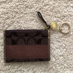Coach Card Holder Keychain